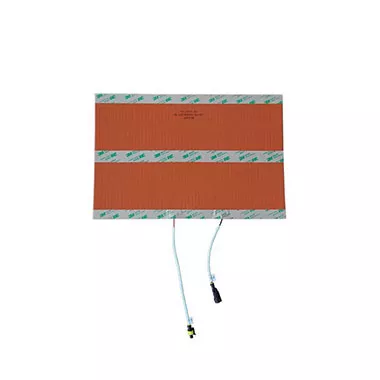 silicone heater with complicated adhesive backing